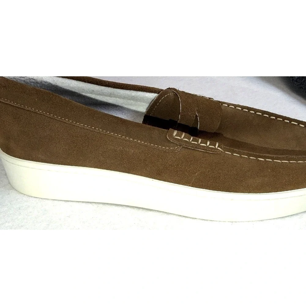 Blake McKay Ashland‎ Mens Penny Loafers Size 11.5 Brown Suede Slip On Shoes